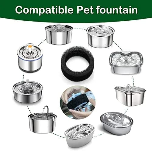 OYES Cat Water Fountain Filters & Sponges | 4 Pack, 2L Capacity thumbnail 2