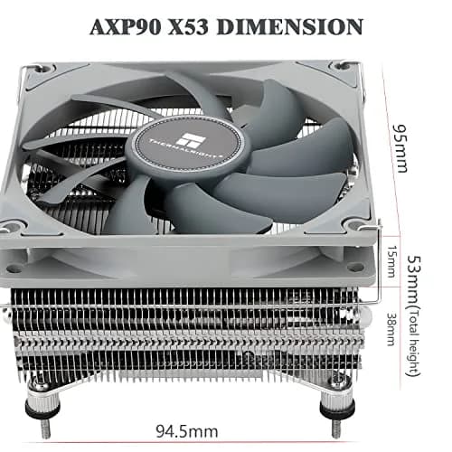Thermalright AXP-90 X53 Low Profile CPU Cooler 53mm Height | Quiet 90mm PWM Fan, 4 Heat Pipes, 135W TDP thumbnail 6