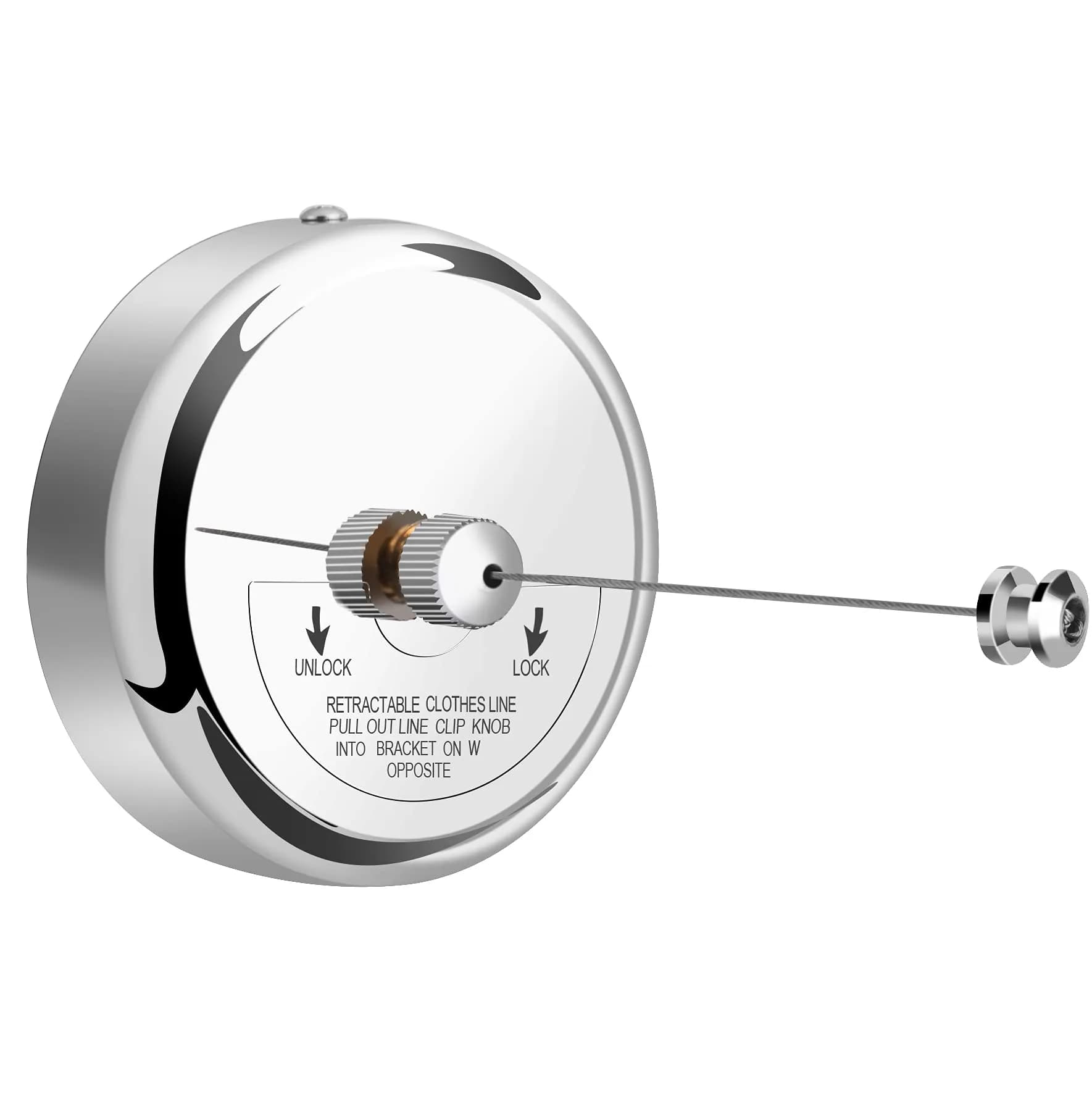 Clatoon Retractable Clothesline 2.7 m (9.0 ft) | Heavy Duty Stainless Steel for Indoor & Outdoor Use - main product image
