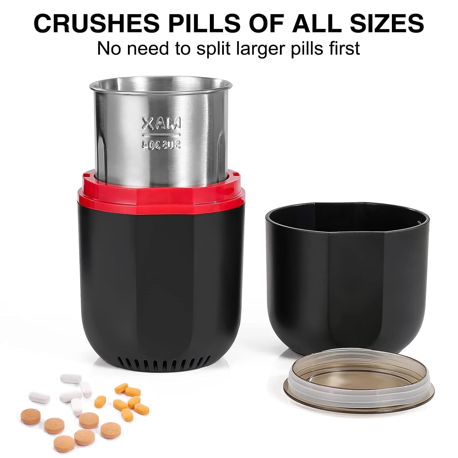AUSSNICE Electric Pill Crusher Grinder 0.67 kg (1.48 lb) | FDA Approved for Elderly - view 5