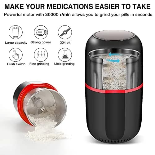 AUSSNICE Electric Pill Crusher Grinder 0.67 kg (1.48 lb) | FDA Approved for Elderly thumbnail 3
