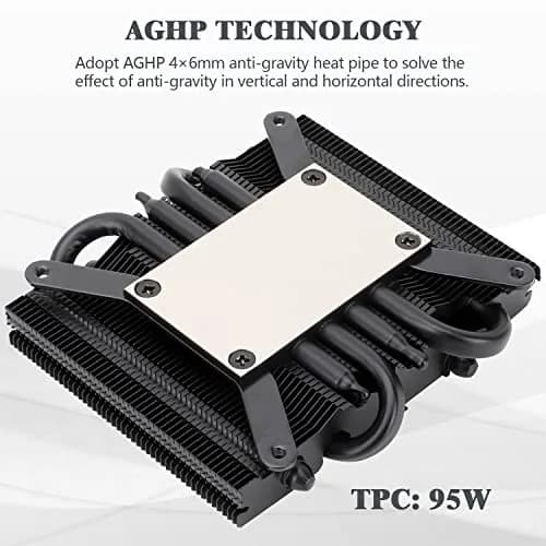 Thermalright AXP90 X36 Black Low Profile CPU Cooler 36mm Height | Compatible with Intel LGA1700/1200/115X & AMD AM4/AM5 thumbnail 2
