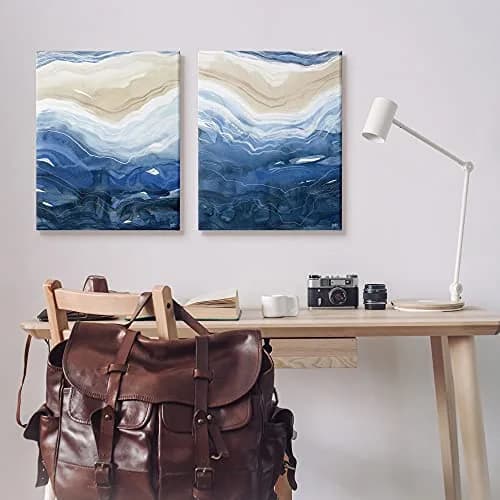Stupell Industries Abstract Ocean Geode Coastal Canvas Wall Art Set 24 x 30 Inch | Nautical Coastal Decor thumbnail 2