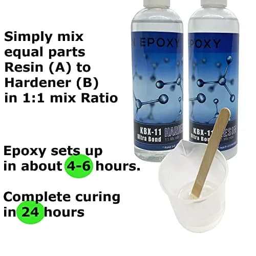 KARBXON KBX-11 Ultra Bond Epoxy Resin Kit 6 Fl Oz | High Strength, UV & BPA Free, Crystal Clear Finish thumbnail 9