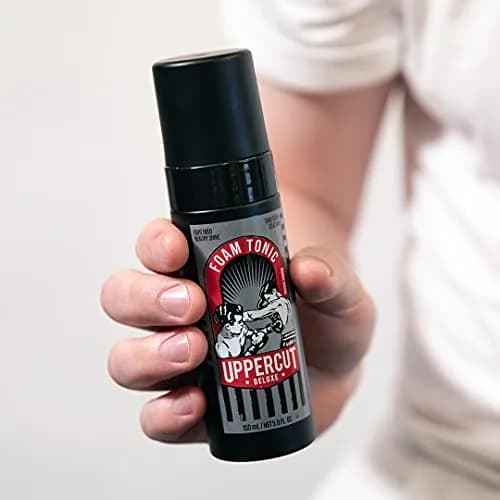 UPPERCUT DELUXE Foam Tonic – Light Hold Hair Mousse for Men | Pre-Styler, Heat Protectant & Styling Foam | Adds Natural Shine & Volume | Water-Based Hair Tonic for All Hair Types | 150ml thumbnail 7