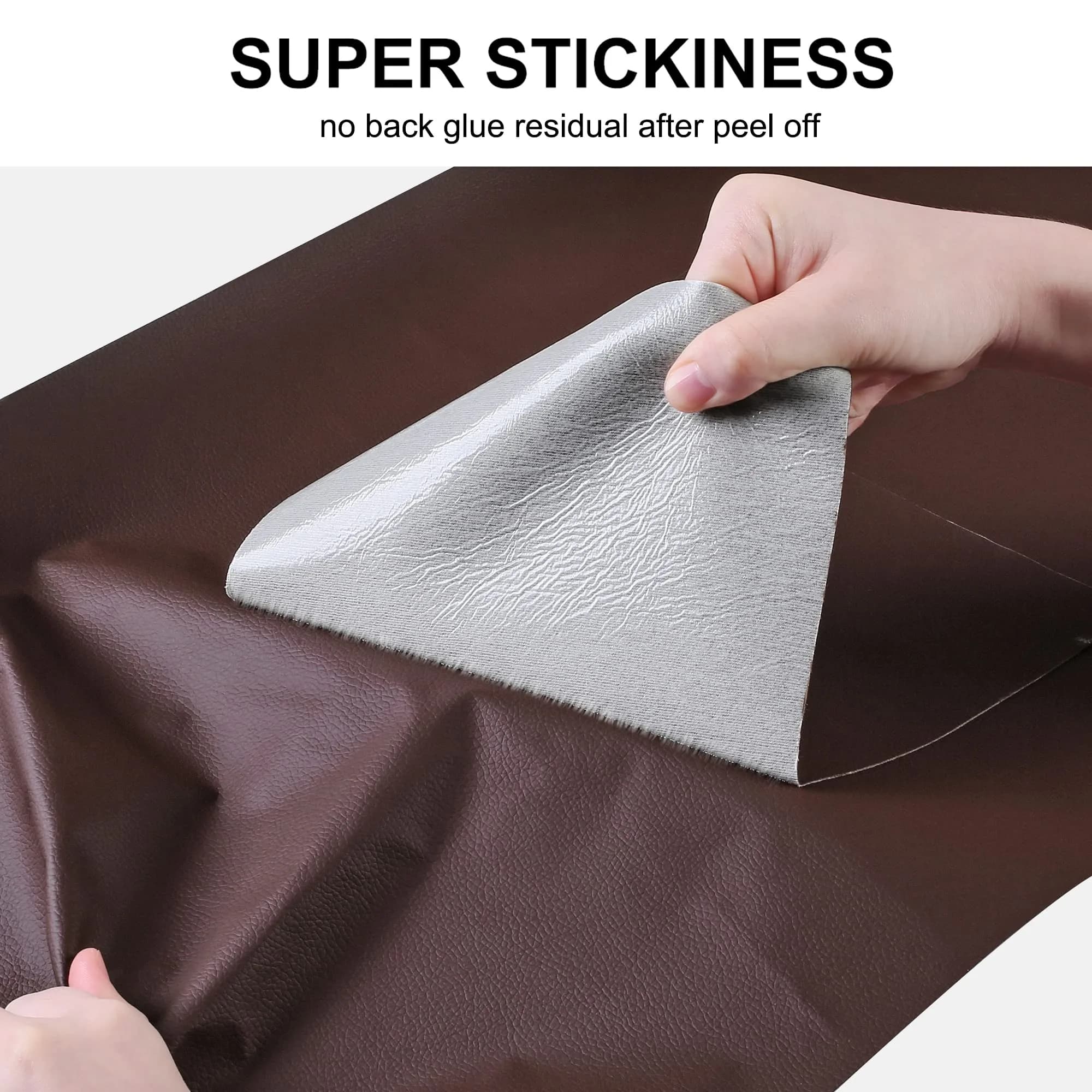 YAFLC Self Adhesive Leather Repair Patch Tape Kit 1mm Thick, 10cm x 60cm (4" x 63") | Waterproof & Durable for Furniture & Car Seats - view 2