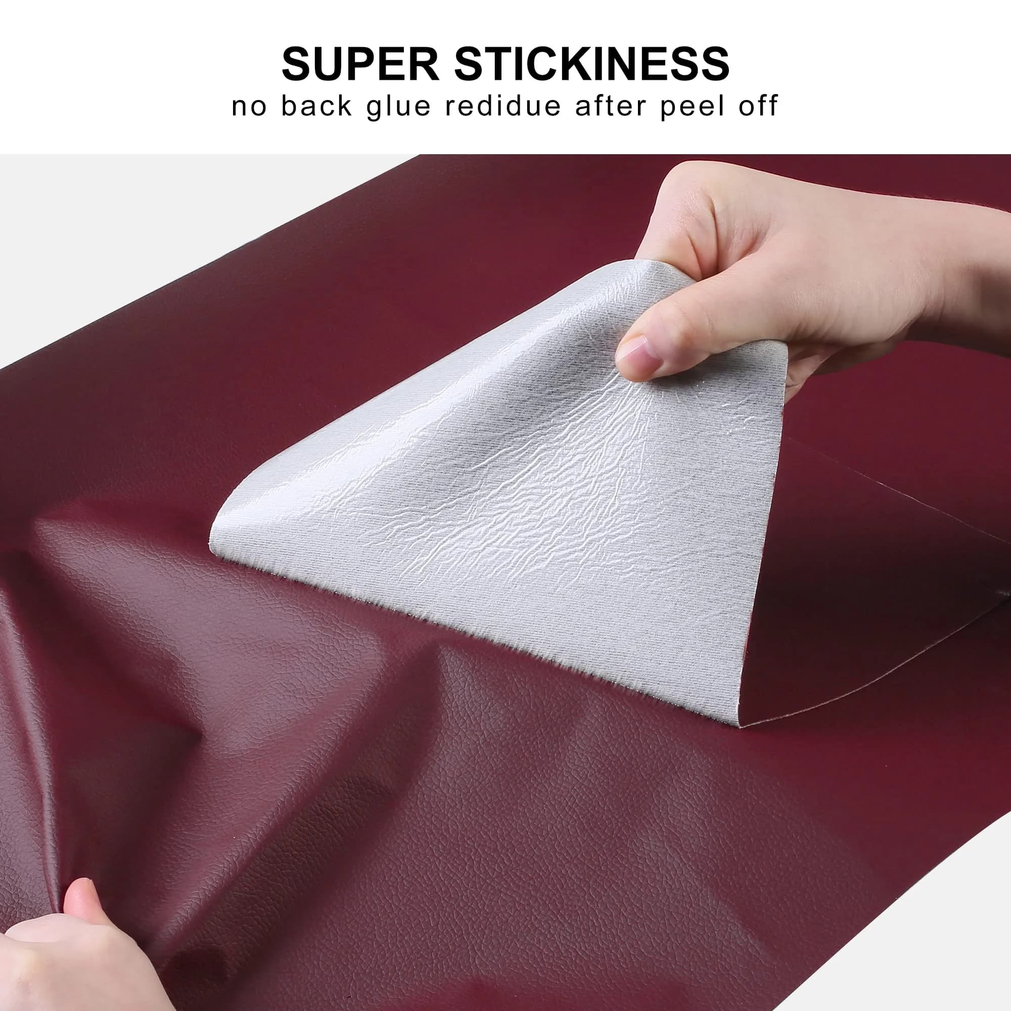 YAFLC Fuchsia Leather Repair Patch Tape Kit 1mm Thick, 4" x 63" | Waterproof & Durable - view 4