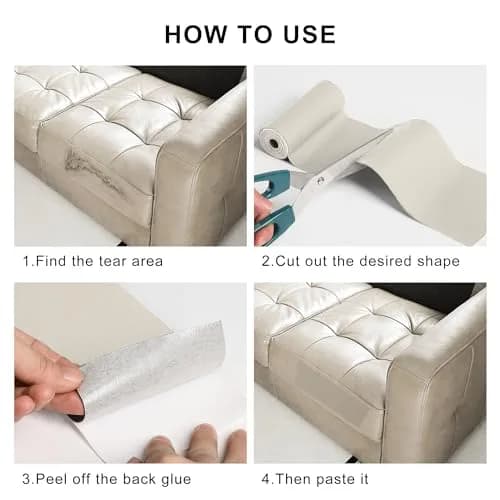 YAFLC Self Adhesive Leather Repair Patch 4" x 63" | Waterproof, Thick & Easy to Use thumbnail 5