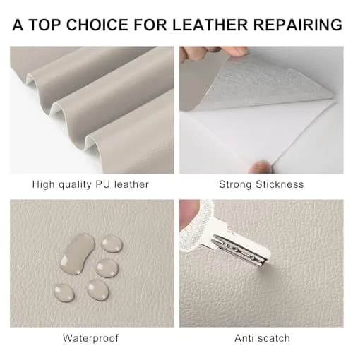 YAFLC Self Adhesive Leather Repair Patch 4" x 63" | Waterproof, Thick & Easy to Use thumbnail 4
