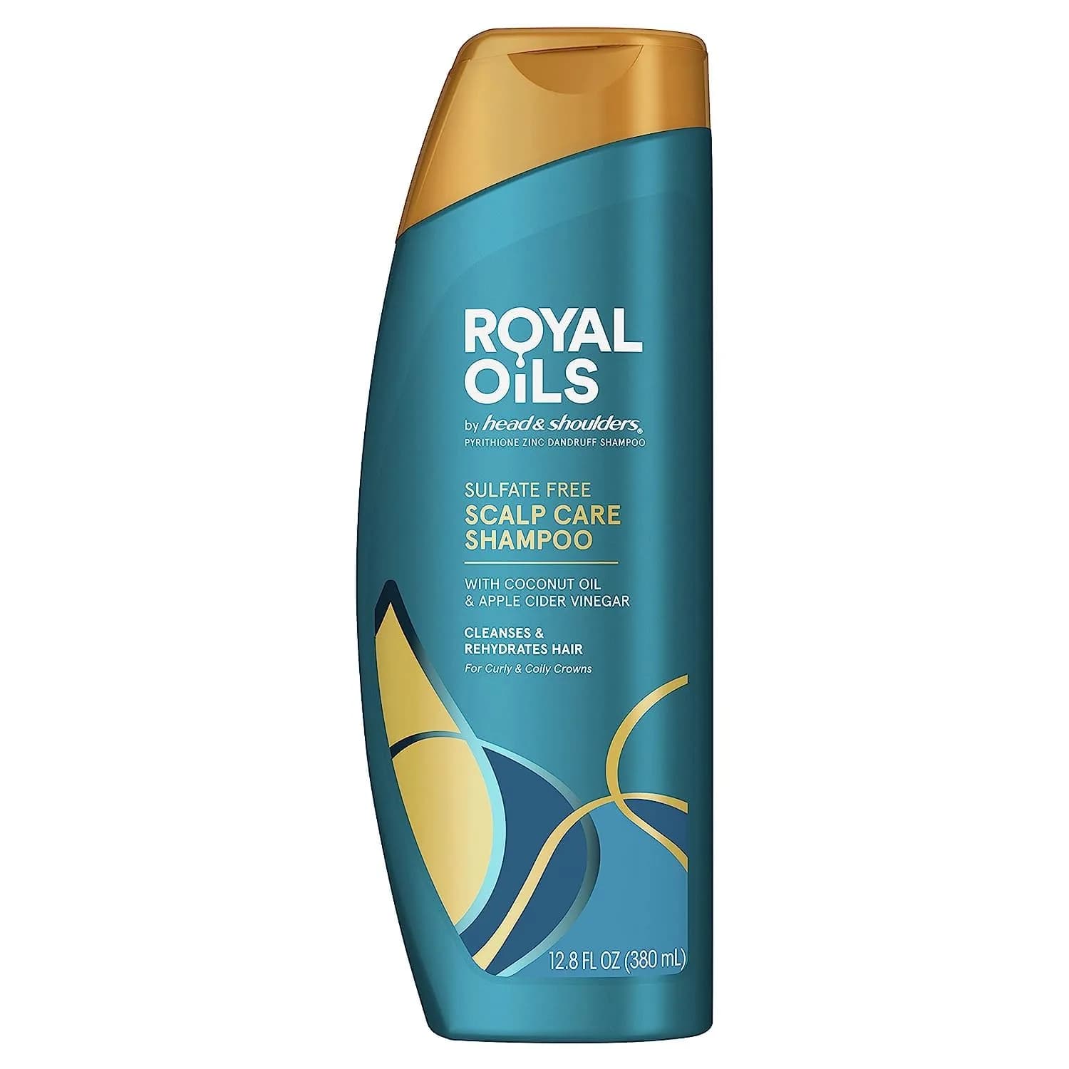 Head & Shoulders Royal Oils Moisturizing Shampoo 379ml (12.8 fl oz) | Sulfate-Free Anti-Dandruff for Curly & Coily Hair — NEW Version