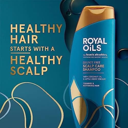 Head & Shoulders Royal Oils Moisturizing Shampoo 379ml (12.8 fl oz) | Sulfate-Free Anti-Dandruff for Curly & Coily Hair thumbnail 2