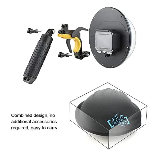 YALLSAME Waterproof Dome Port Housing Case for GoPro Hero 8 Black 45m (147ft) | Split Underwater Photography thumbnail 5