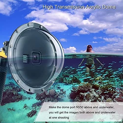 YALLSAME Waterproof Dome Port Housing Case for GoPro Hero 8 Black 45m (147ft) | Split Underwater Photography thumbnail 8