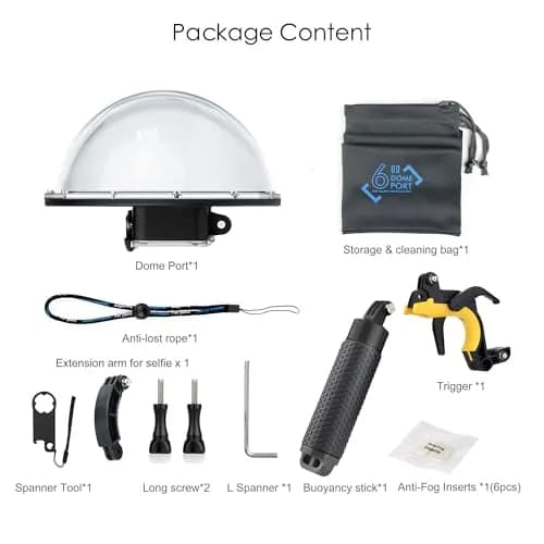 YALLSAME Waterproof Dome Port Housing Case for GoPro Hero 8 Black 45m (147ft) | Split Underwater Photography thumbnail 9