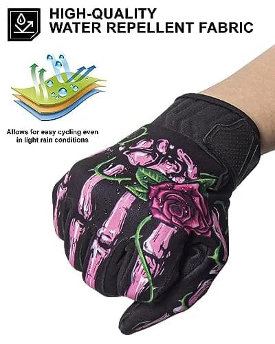 RIGWARL Rose Skeleton Winter Gloves Small | Touchscreen, Waterproof, Thermal, Running thumbnail 5