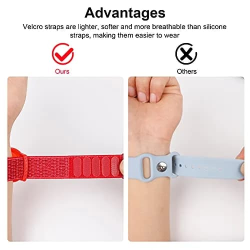 Qonuiy Kids Wristband Compatible with Apple AirTag 18cm | Adjustable Nylon GPS Tracker Band thumbnail 7