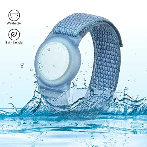 Qonuiy Kids Wristband Compatible with Apple AirTag 18cm | Adjustable Nylon GPS Tracker Band for Toddler & Elder thumbnail 5