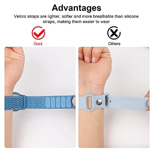 Qonuiy Kids Wristband Compatible with Apple AirTag 18cm | Adjustable Nylon GPS Tracker Band for Toddler & Elder thumbnail 7