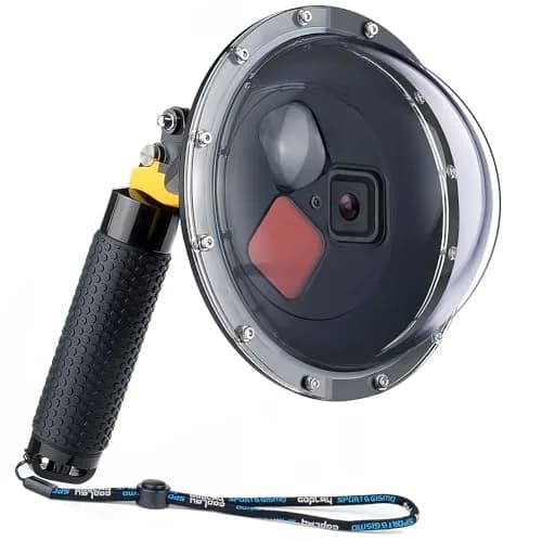 YALLSAME Waterproof Dome Port with Floating Grip for GoPro Hero 8 Black 156g (5.5 oz) | 45m (147ft) Depth Rated thumbnail 1