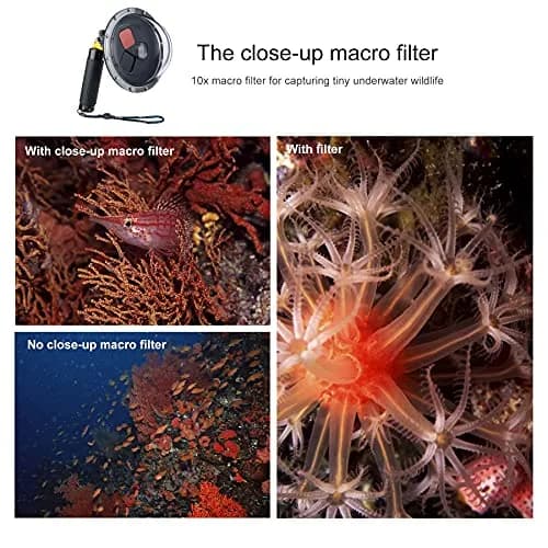 YALLSAME Waterproof Dome Port with Floating Grip for GoPro Hero 8 Black 156g (5.5 oz) | 45m (147ft) Depth Rated thumbnail 6