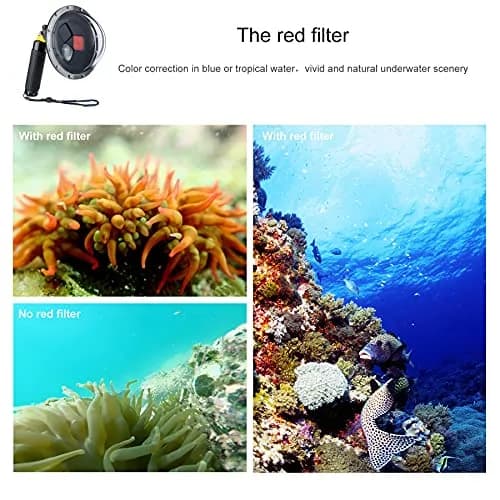 YALLSAME Waterproof Dome Port with Floating Grip for GoPro Hero 8 Black 156g (5.5 oz) | 45m (147ft) Depth Rated thumbnail 7