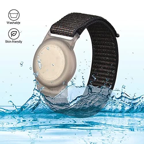 Qonuiy Kids Wristband Compatible with Apple AirTag 18cm | Adjustable Nylon GPS Tracker Band for Toddler & Elder thumbnail 5