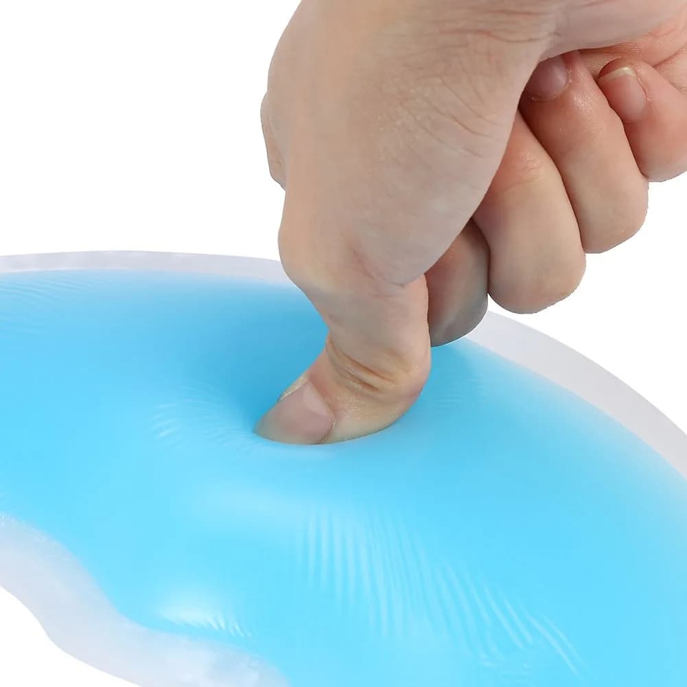 YUYTE Blue Silicone Face Down Pillow for Massage Beds 26cm (10.2 inch) | Soft Head Support for Beauty Parlors - view 4