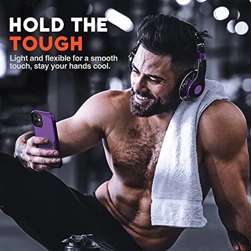 NTG Military Shockproof iPhone 12 Case 6.1 inch | 2-Layer Anti-Drop Slim Cover for iPhone 12 (Dark Violet) thumbnail 5