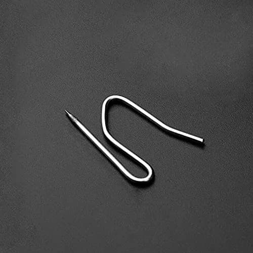 Sopito 58Pcs Metal Curtain Hooks | 3.1cm (1.2") Silver White Pinch Pleat Hooks thumbnail 6