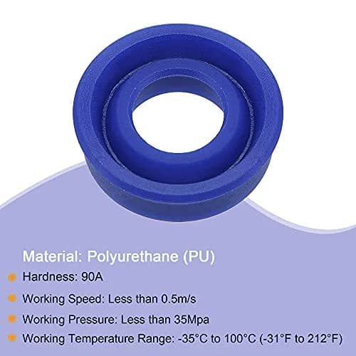 MECCANIXITY UN Radial Shaft Seal 10mm ID x 18mm OD x 6mm Width PU Oil Seal, Blue Pack of 5 | Y-Shape Mechanical Seal for Piston Rods thumbnail 5