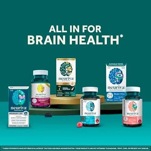 NEURIVA Original Brain Supplements for Memory and Focus 28 Count Capsules | Clinically Tested Nootropics Phosphatidylserine and Neurofactor thumbnail 9