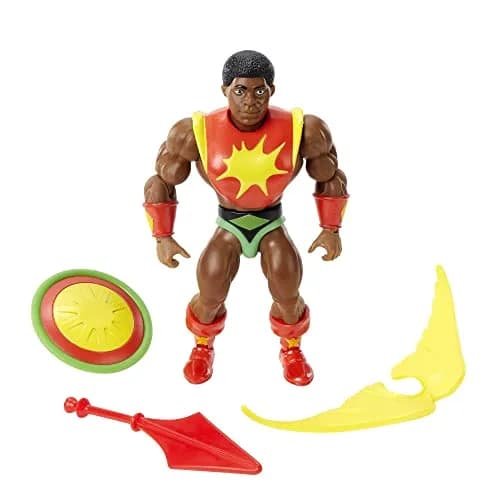 Masters of the Universe Sun-Man Action Figure & Accessories Set | 5.5-inch Posable Collectible Toy for Kids & Adults thumbnail 1