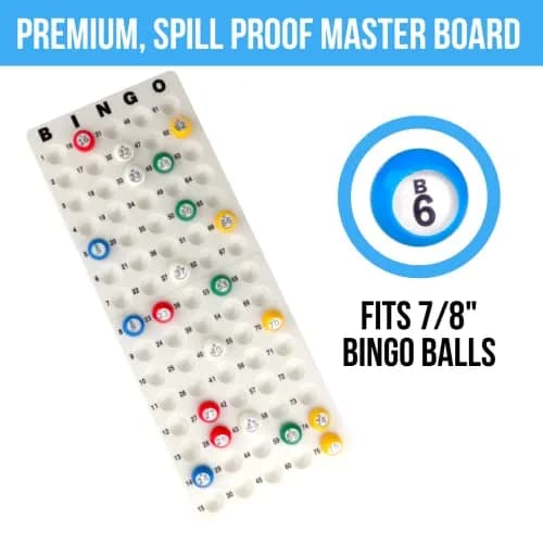 Regal Games Professional Bingo Game Set with 11" Wheel Cage & 75 Balls | Large Print Cards for Adults & Kids thumbnail 9