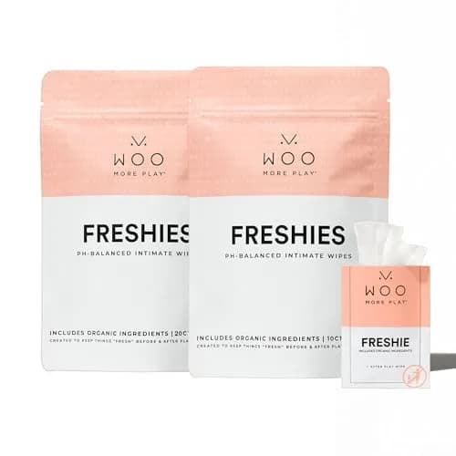 Woo More Play Freshies 30 ct | Organic & pH-Balanced Intimate Wipes for Women & Men thumbnail 1