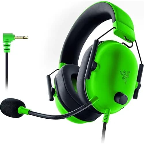 Razer BlackShark V2 X Gaming Headset, 3.5mm Jack, Green | 50mm Drivers, Noise Isolation, Lightweight Comfort thumbnail 1