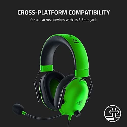 Razer BlackShark V2 X Gaming Headset, 3.5mm Jack, Green | 50mm Drivers, Noise Isolation, Lightweight Comfort thumbnail 8
