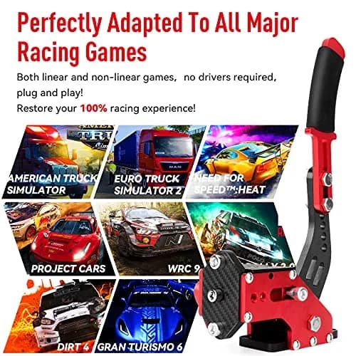 aikeec 64 Bit USB Handbrake with Clamp for PC Windows Sim Racing Games G25 G27 G29 T500 FANATECOSW Dirt Rally | Realistic Racing Experience thumbnail 7