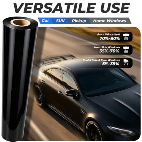 TOYOCO Nano Ceramic Car Window Tint Film Roll 5% VLT 61cm x 4.57m (24 in x 15 ft) | Heat Rejection & UV Protection thumbnail 4