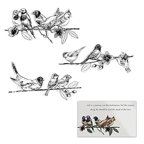On-Airstore Clear Rubber Stamp Birds on Branches | Spring & Summer DIY Scrapbooking (70-120 chars) thumbnail 1