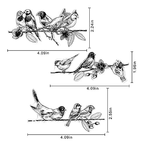 On-Airstore Clear Rubber Stamp Birds on Branches | Spring & Summer DIY Scrapbooking (70-120 chars) thumbnail 2