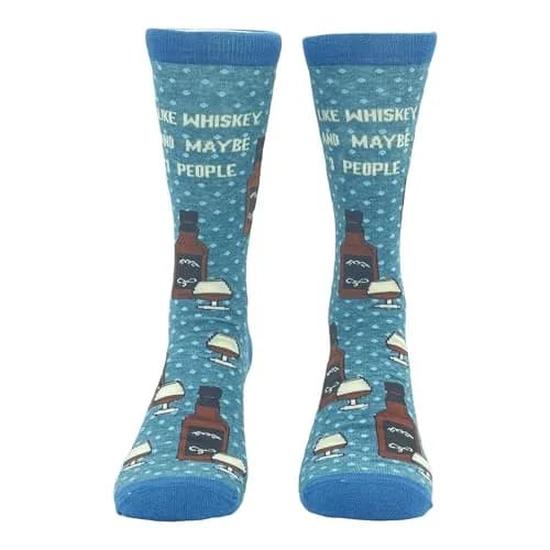 Crazy Dog T-Shirts Men's Whiskey & 3 People Funny Socks | One Size Fits Most thumbnail 4