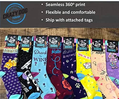 Crazy Dog T-Shirts Men's Whiskey & 3 People Funny Socks | One Size Fits Most thumbnail 5