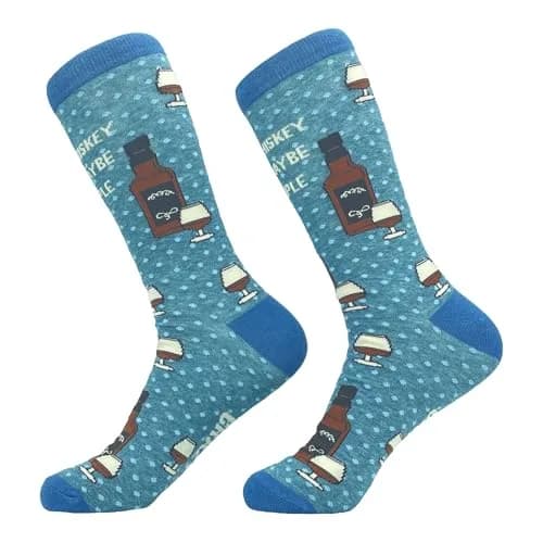Crazy Dog T-Shirts Men's Whiskey & 3 People Funny Socks | One Size Fits Most thumbnail 3