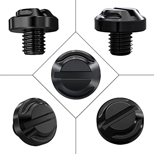 AVERZELLA Black CNC Motorcycle Mirror Hole Plugs Screws Bolts M10x1.25 (4-Pack, 2 Regular + 2 Reverse) thumbnail 5