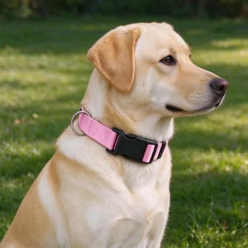 Penseepet Dog Collar, Adjustable Nylon, Pink, Small | Stylish & Comfortable Daily Wear thumbnail 7