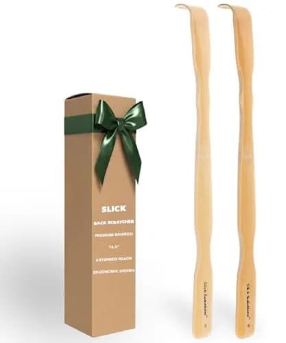 Slick Solutions Bamboo Back Scratcher 16.5" | Stress & Itch Relief, Durable & Eco-Friendly thumbnail 1