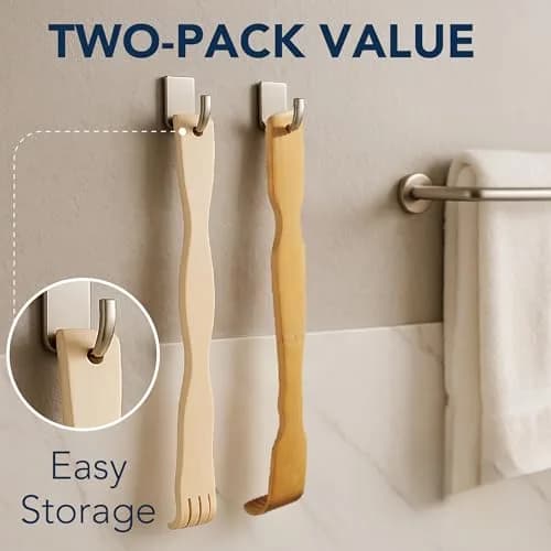 Slick Solutions Bamboo Back Scratcher 16.5" | Stress & Itch Relief, Durable & Eco-Friendly thumbnail 4