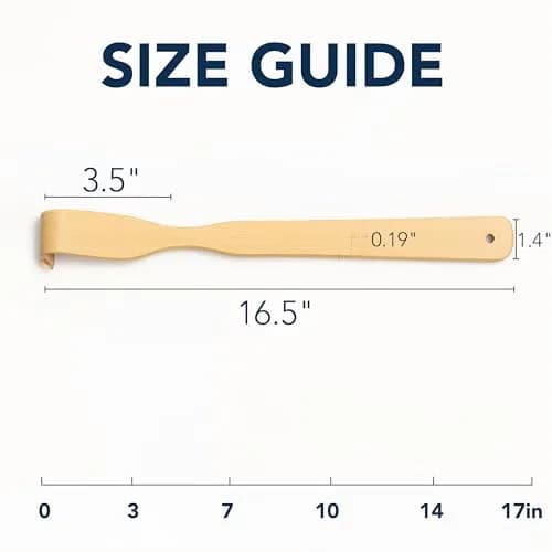 Slick Solutions Bamboo Back Scratcher 16.5" | Stress & Itch Relief, Durable & Eco-Friendly thumbnail 6