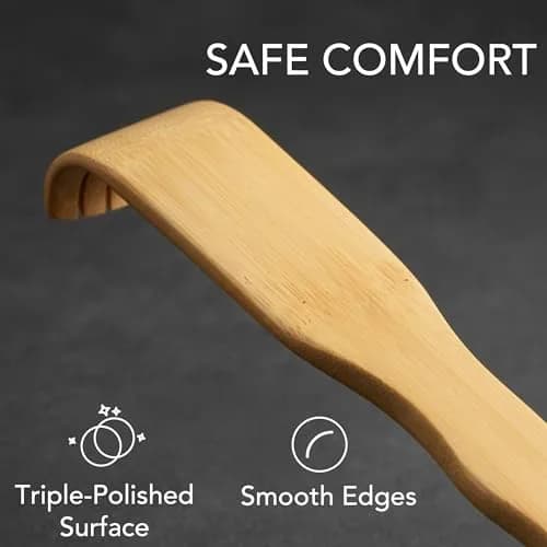 Slick Solutions Bamboo Back Scratcher 16.5" | Stress & Itch Relief, Durable & Eco-Friendly thumbnail 3