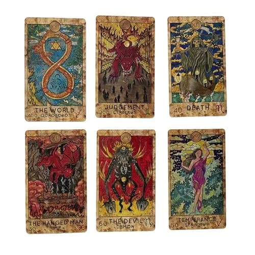 Vieux Monde Express Mythic Tarot & Guide | Full 78 Card Mythical Tarot Deck with Guidebook (4.75" x 2.75") thumbnail 4